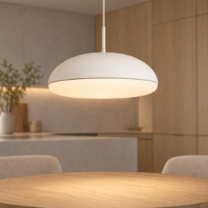 Lampadario a sospensione 4 luci bianco per sala da pranzo moderna