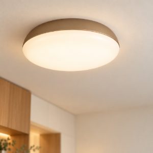 Plafoniera oro 38cm tonda per cucina moderna