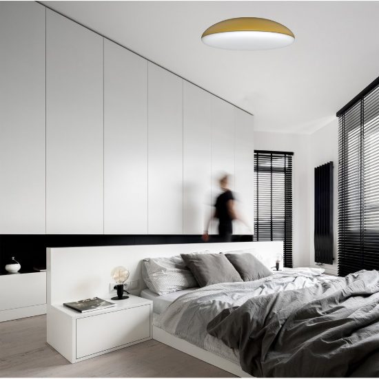 Plafoniera oro 50cm per cucina moderna