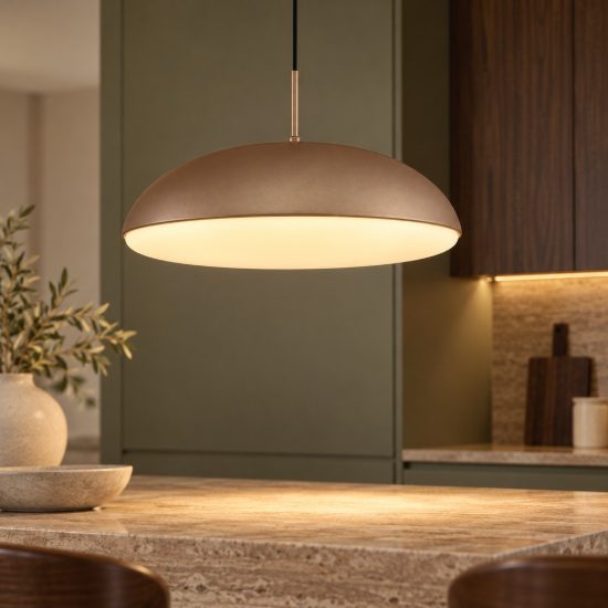 Lampadario a sospensione oro per cucina moderna 4 luci