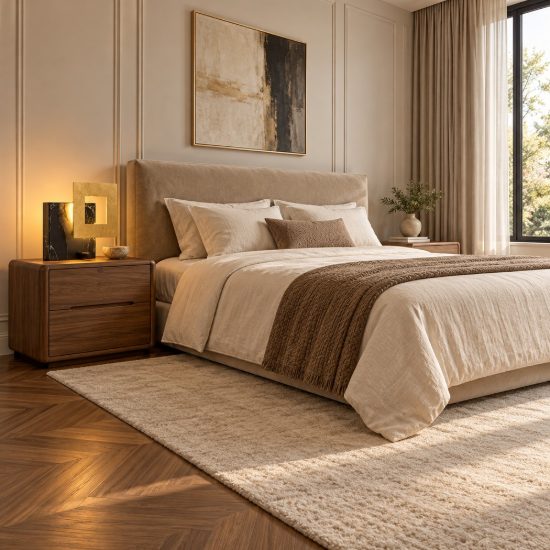 Lampada da comodino per camera da letto marmo nero e oro led 18w 3000k