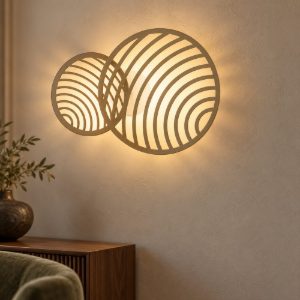 Applique decorativa design moderna oro led 30w 3000k 56cm