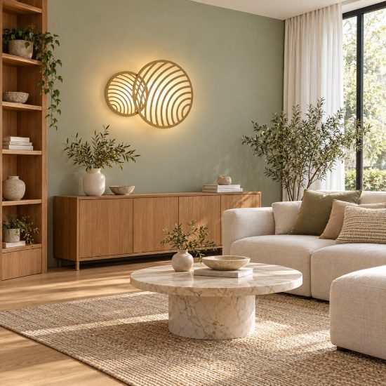 Applique decorativa design moderna oro led 30w 3000k 56cm