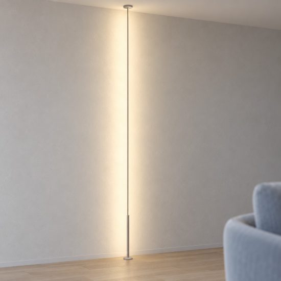 Piantana a sospensione dal soffitto led 40w 3000k dimmerabile bianca per soggiorno
