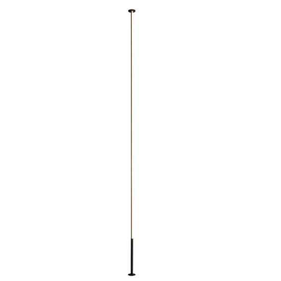 Piantana sospesa dal soffitto per salotto nera led 40w 3000k dimmerabile