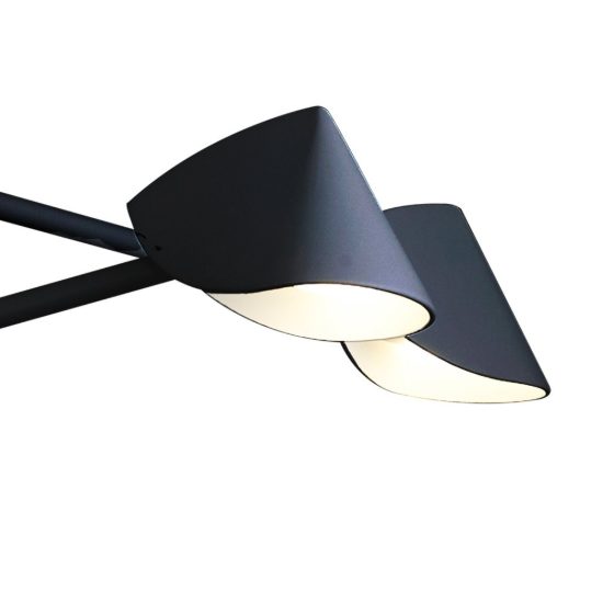 Lampadario per salone nero a sospensione led 61.5w 3000k design moderno