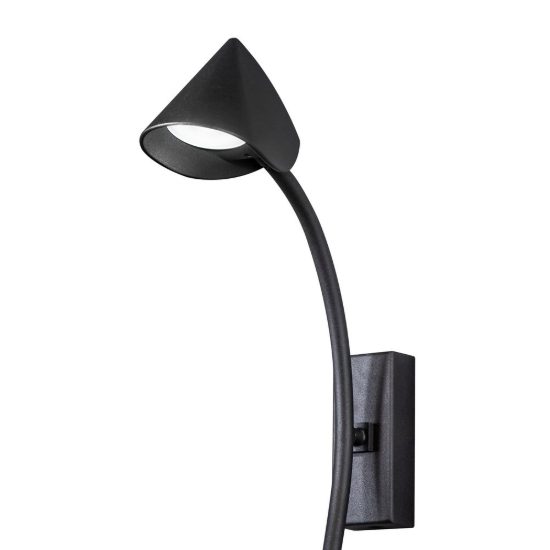 Applique per salotto nera led 6w 3000k 27cm