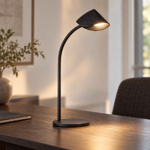 Lampada per salotto nera da tavolo led 8.5w 3000k 44cm