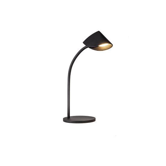 Lampada per salotto nera da tavolo led 8.5w 3000k 44cm