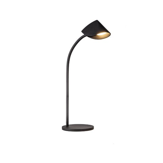 Lampada per salotto nera da tavolo led 8.5w 3000k 56cm