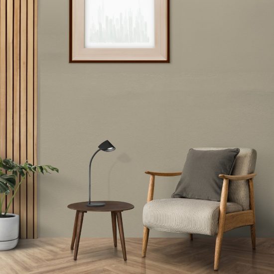Lampada per salotto nera da tavolo led 8.5w 3000k 56cm