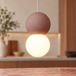 Lampada a sospensione rossa per sala da pranzo led 20w