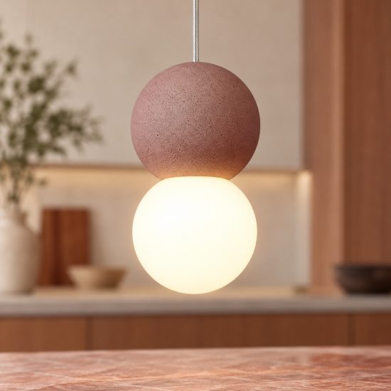 Lampada a sospensione rossa per sala da pranzo led 20w