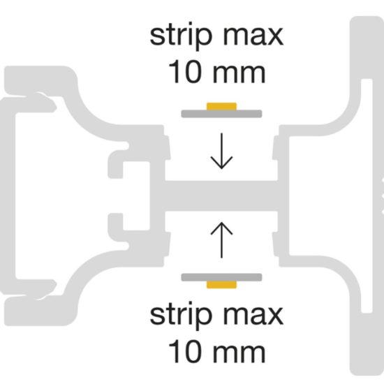 Gea luce profilo bianco 2 metri per strip led max 10mm