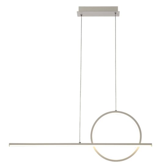 Lampadario a sospensione led 30w 3000k dimmerabile lineare bianco per soggiorno moderno