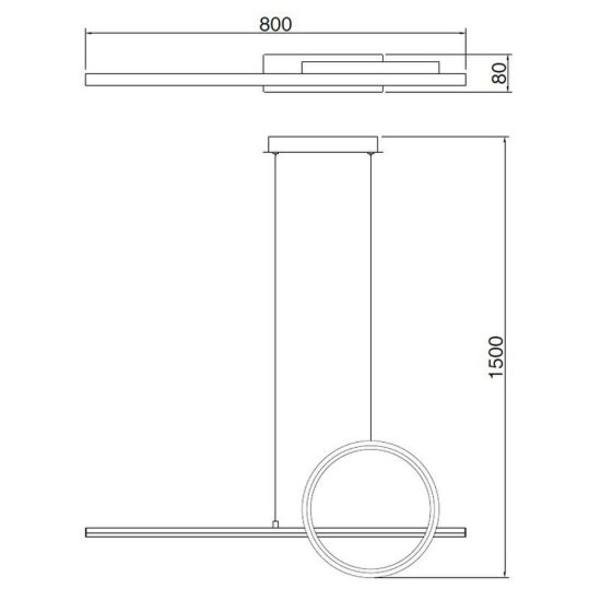 Lampadario a sospensione led 30w 3000k dimmerabile lineare bianco per soggiorno moderno