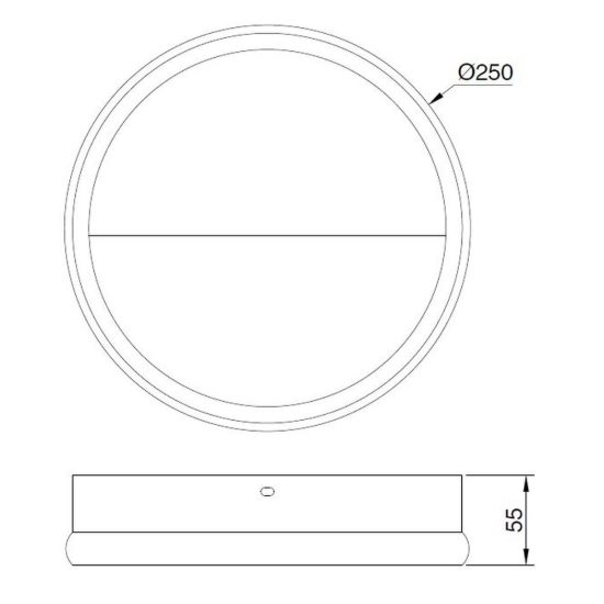 Applique per salotto nera led 8w 3000k 25cm anello design moderno