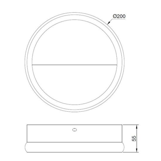 Applique rotonda design moderna led 8w 3000k 20cm bianca per soggiorno