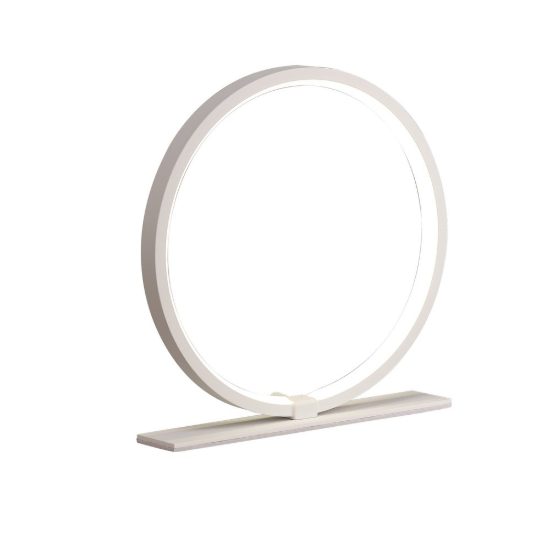 Abat-jour per camera da letto led 8w 3000k bianca design moderna cerchio