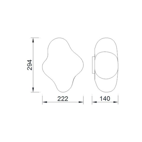 Piccola plafoniera nuvola per cameretta led 3w 3000k 22cm bianca luce soffusa