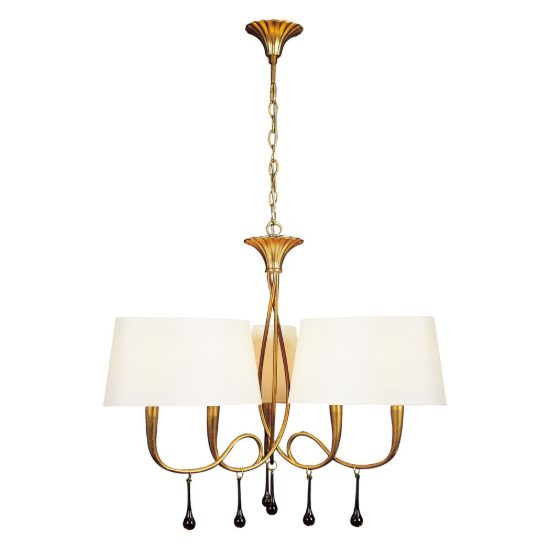 Lampadario per soggiorno classico oro 6 luci