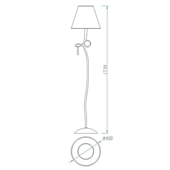 Lampada da terra oro piantana classica per soggiorno