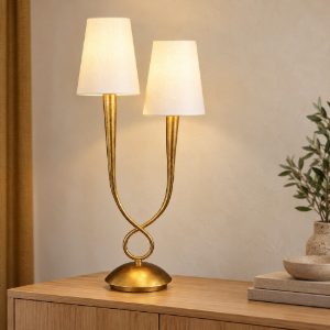 Lampada da tavolo classica oro per soggiorno salone