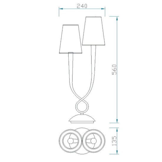Lampada da tavolo classica oro per soggiorno salone