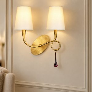 Applique oro per soggiorno 32cm classico