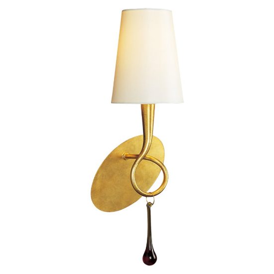Applique classica da parete oro per soggiorno 15cm