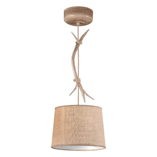 Lampadario a sospensione rustico per camera da letto marrone