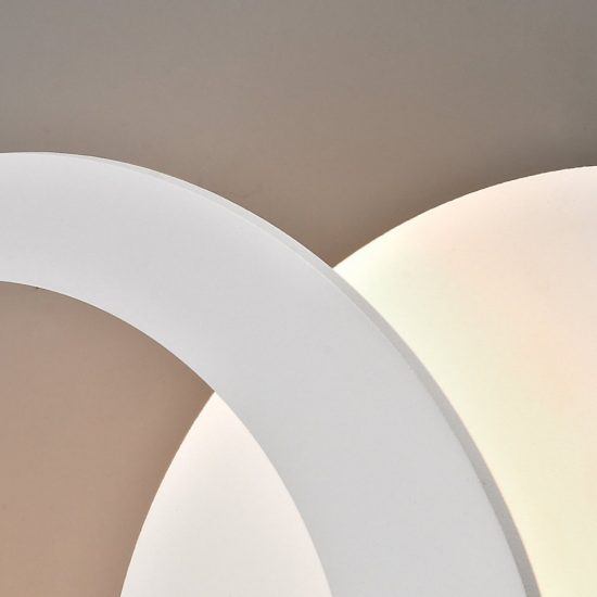 Applique led 10w 3000k 22cm tonda bianca per soggiorno design moderna