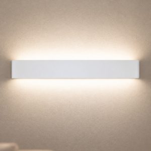 Applique led 14w 3000k 41cm bianca per soggiorno rettangolare moderna