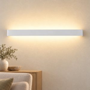 Applique led 20w 3000k 61cm bianca per soggiorno rettangolare moderna