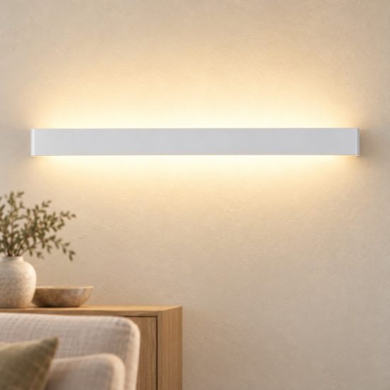 Applique led 20w 4000k 61cm bianca per soggiorno rettangolare moderna