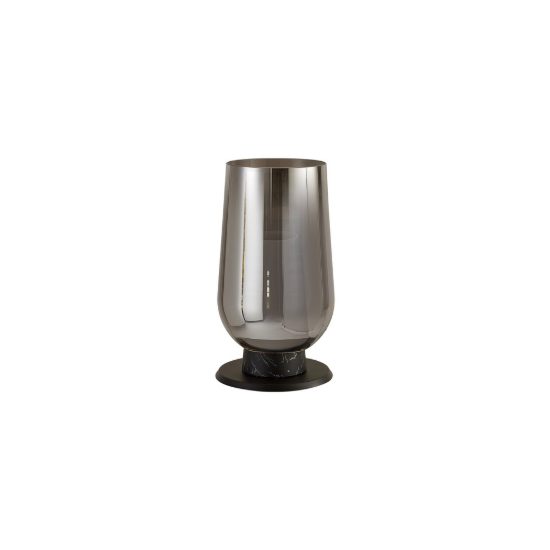 Lampada da comodino per camera da letto nero marmo vetro