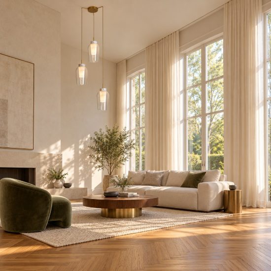 Lampadario a sospensione 3 luci oro bianco vetro per soggiorno