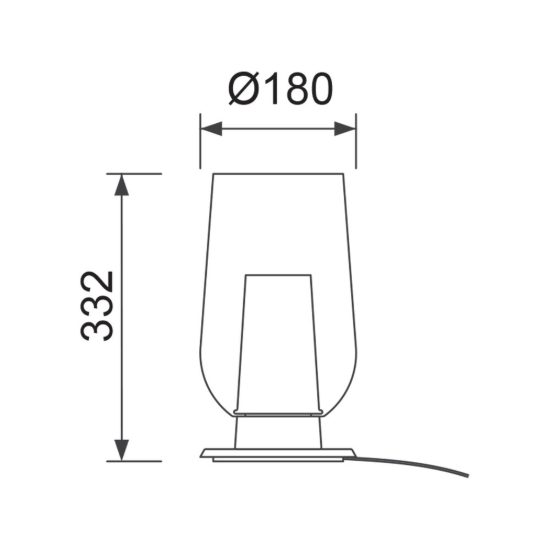 Lampada da comodino per camera da letto oro bianco vetro