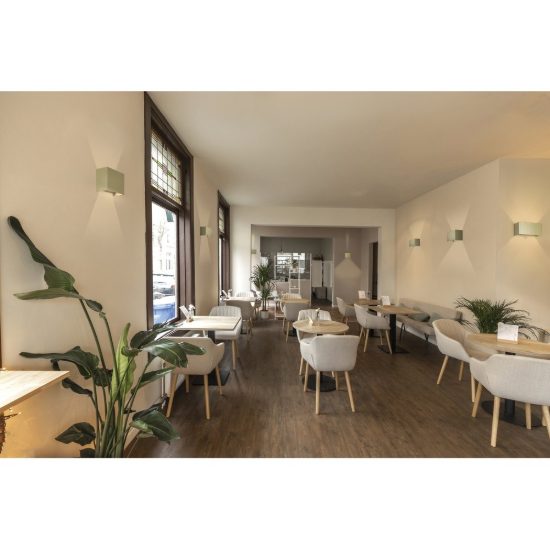 Lampada da parete applique rettangolare per esterno oro led 24w 2700k ip54 20cm dimmerabile