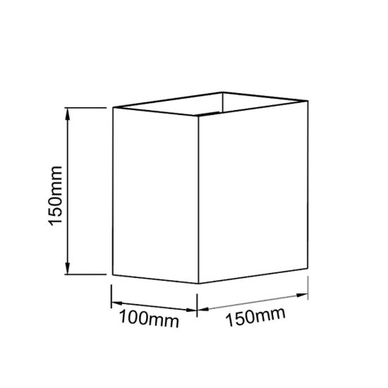 Lampada da parete cubo per esterno oro led 20w 2700k ip65 15cm dimmerabile
