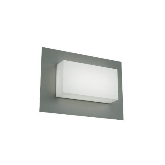 Top light miami applique da esterno ip54 23cm rettangolare moderna grigio antracite
