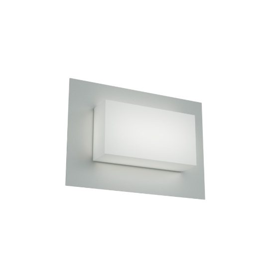 Top light miami applique da esterno ip54 23cm moderna rettangolare grigio