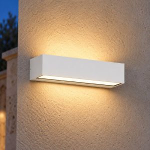 Top light porto applique da esterno led 24w cct 3000k 4000k ip65 bianca