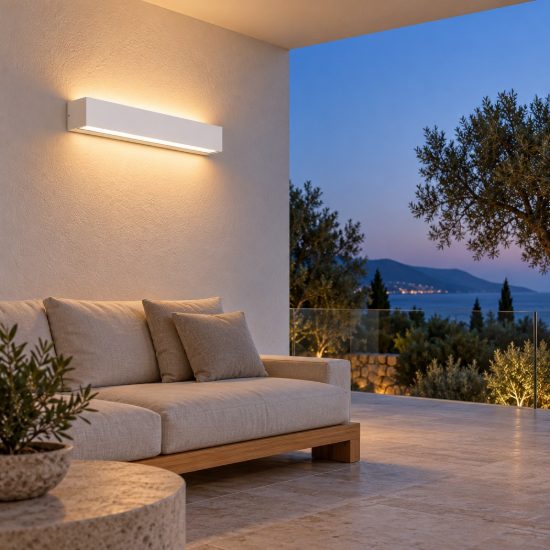 Top light porto applique da esterno led 30w cct 3000k 4000k ip65 bianca