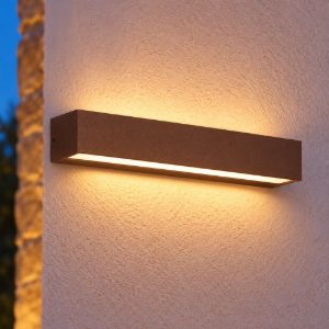 Top light porto applique da esterno corten led 15w cct 3000k 4000k ip65