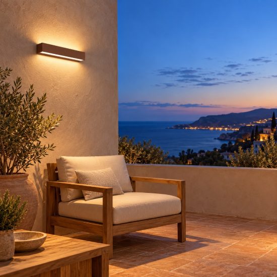 Top light porto applique da esterno corten led 15w cct 3000k 4000k ip65