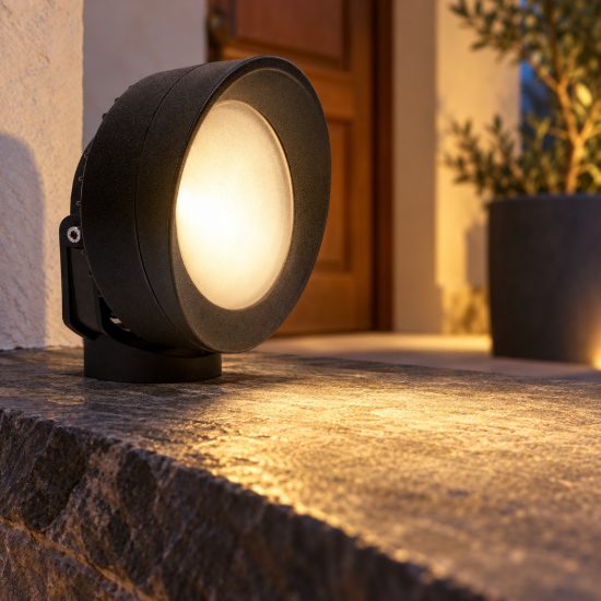 Top light roma faretto nero da esterno giardino led 10w cct 3000k 6500k ip66