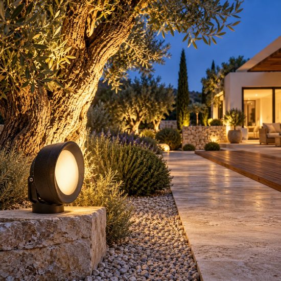 Top light roma faretto nero da esterno giardino led 10w cct 3000k 6500k ip66