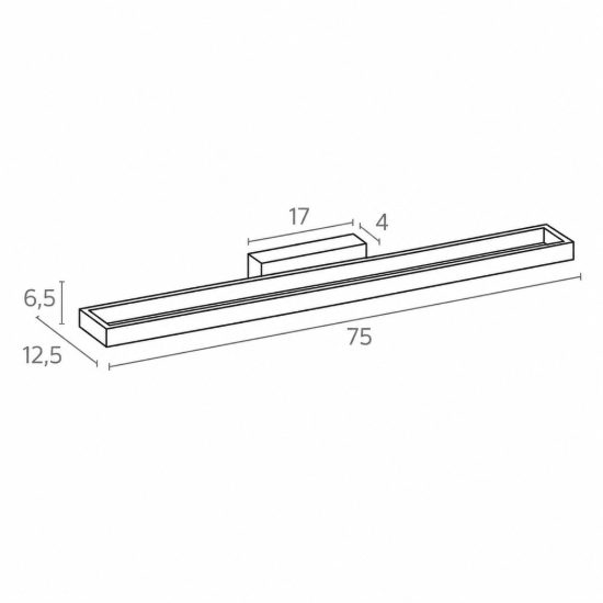 Top light four squares applique led 40w cct 3000k 4000k 75cm per camera da letto bianca