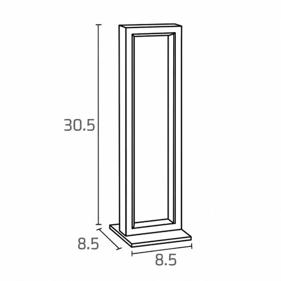 Top light four squares abat-jour per camera da letto nero led 8w cct 3000k 4000k